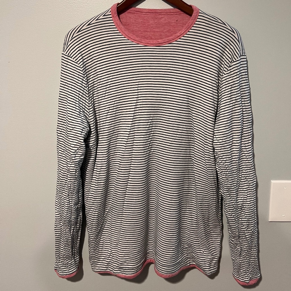 Faherty Reversible Cotton Crewneck